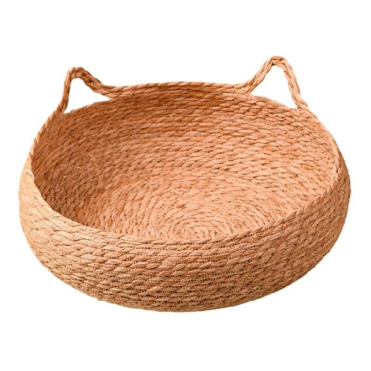 

Woven Cats Bed Basket Cats Scratcher Lounges Bed Pet Accessory Breathable Portable Scratch Resistant Sleeps Bed S