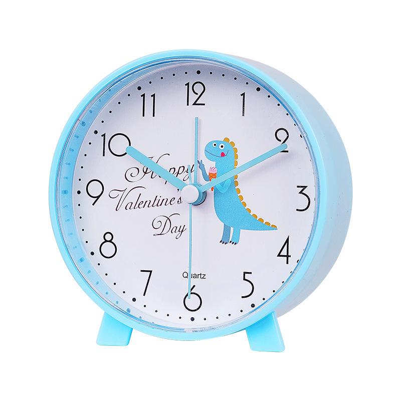 Student Dormitory Small Alarm Clock Cute Fashion Children Candy Color Alarm Clock Cartoon Face Bedside Clock Clock Home Use