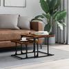 VidaXL Nesting Coffee Table 2 Pcs Smoked Oak Engineered Wood 833370