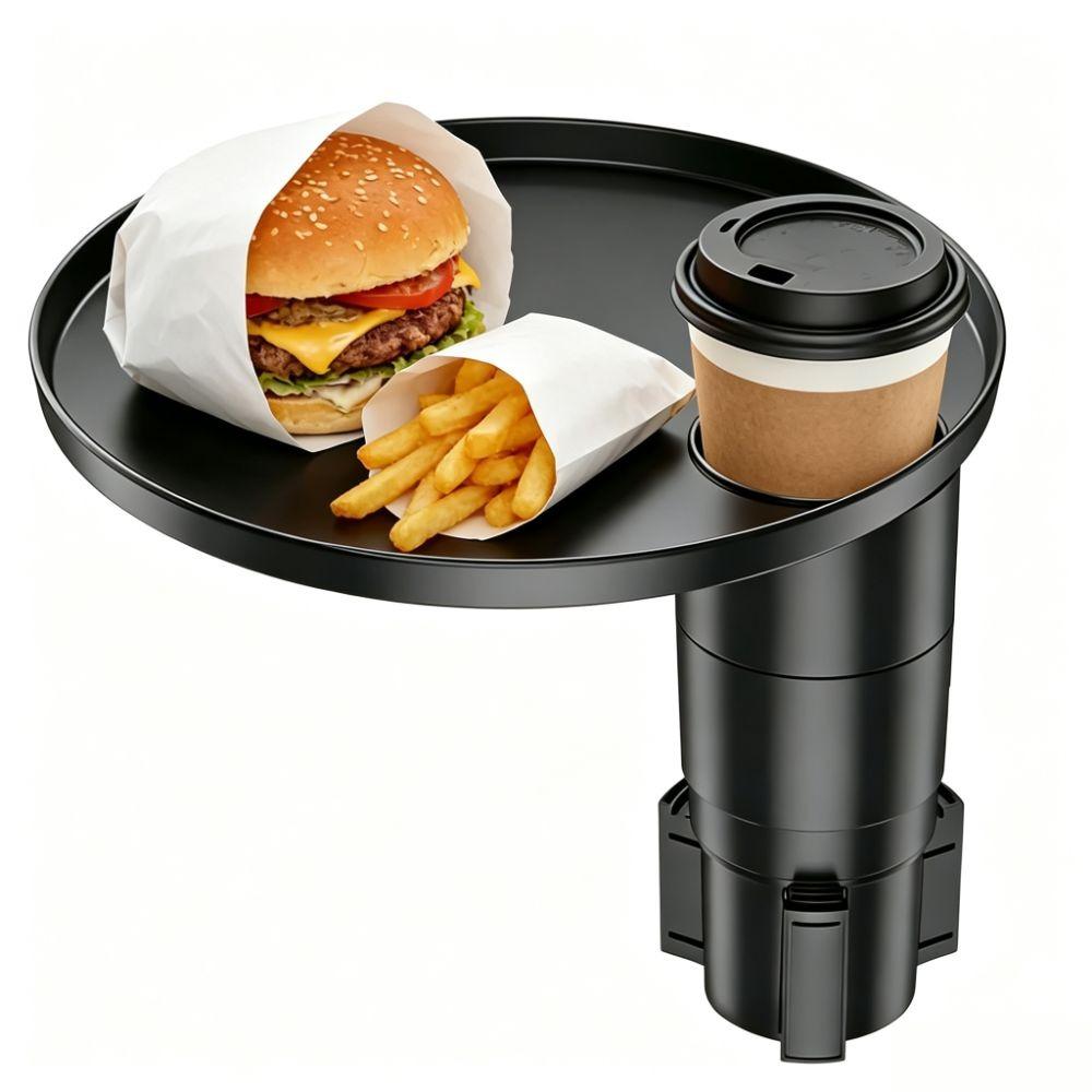 Round Car Cup Holder Tray Multifunctional Vehicle Cup Holder Side Table Car Cup Tray