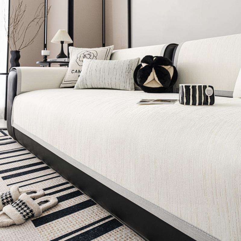 

Чехол для дивана из нескользящего ледяного шелка для гостиной, летний универсальный чехол для дивана из синели, роскошный дышащий чехол для дивана, наволочка 70x70