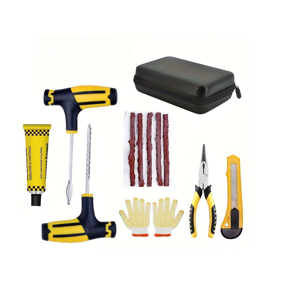Professional Tire Repair Tool Set with High Strength Glue Comprehensive Kit for Quick Tire Damage Repair