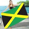 1pz Asciugamano da Spiaggia Stile Reggae Bandiera Giamaicana Assorbente Anti-Sabbia Coperta da Viaggio per le Vacanze