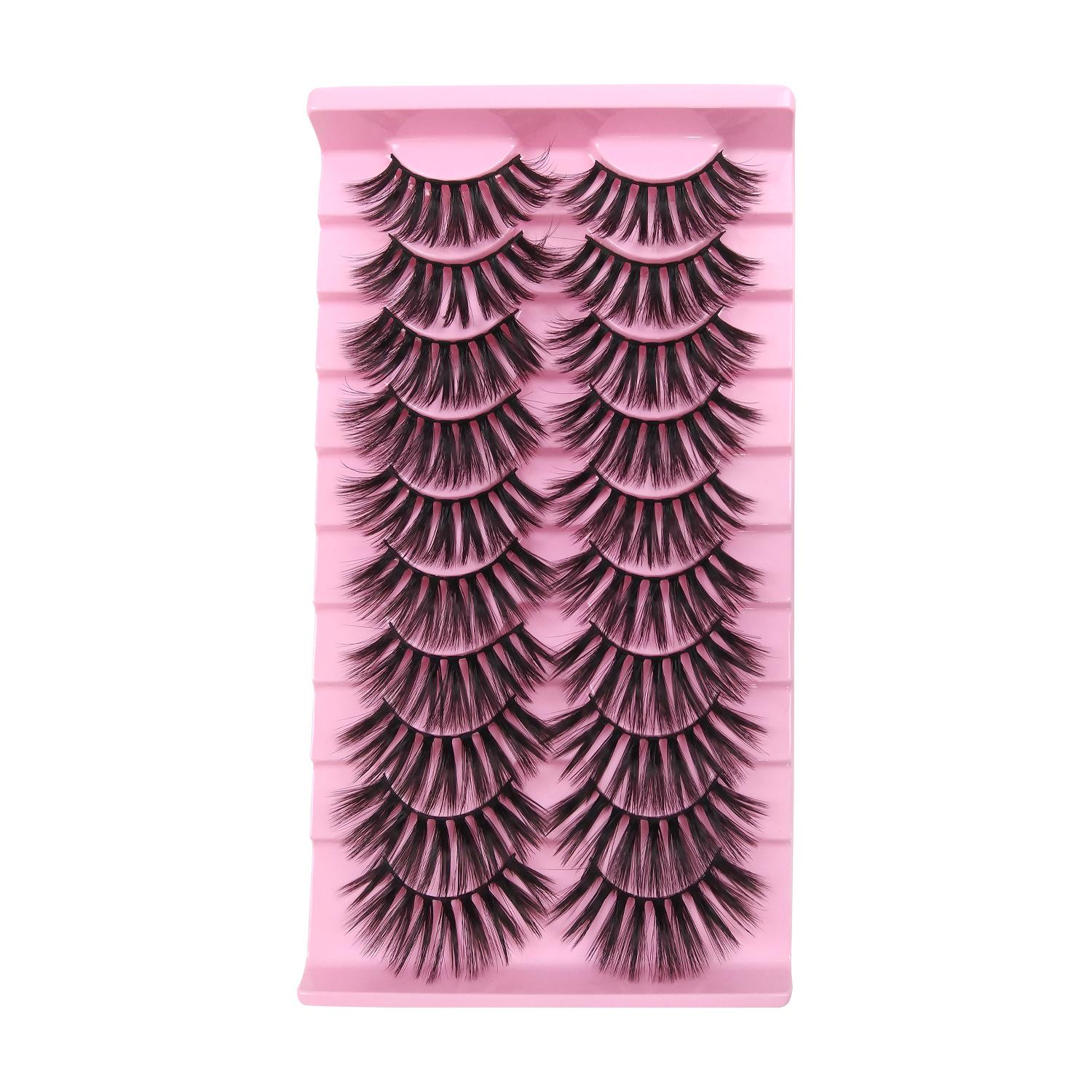 European and American style ten-pair fox-style 3D multi-layered mixed-race women s curled and thick false eyelashes