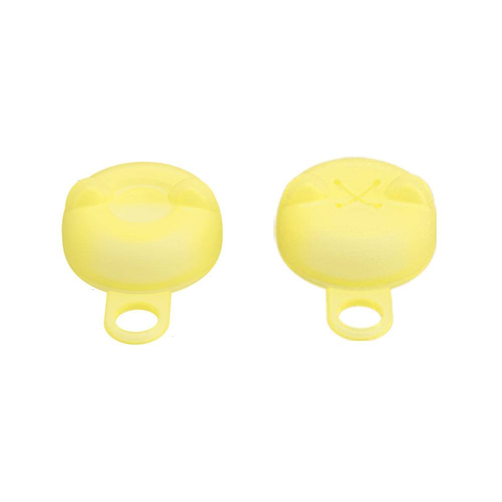 

2Pcs New Replacement Bottle Caps Reusable Leak Proof Milk Cup Lids Spare Parts Silicone Bottle Cap Cover жовтий