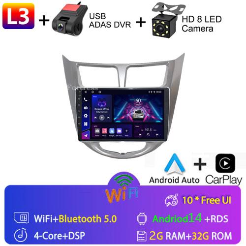 Fortress Android 10 Car Radio For Hyundai Solaris Verna Accent 2010 - 2016 Multimedia Video Player Navi GPS 2 Din DVD Head Unit