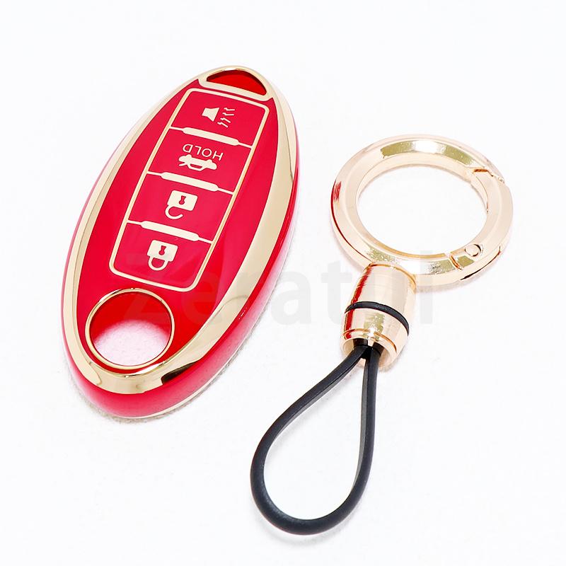 4 Buttons Car Key Case Cover For Nissan Fuga Navara Leaf Note Sentra Murano Tiida Qashqai J11 J10 Micra Kicks Altima X-Trail