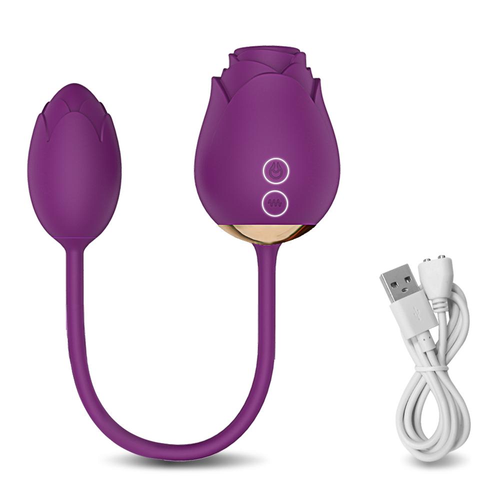 POMFW Rose Clit Sucker Vibrators Female Clitoris Stimulator Vacuum Sucking Love Vibrating Egg Sex Toy for Women