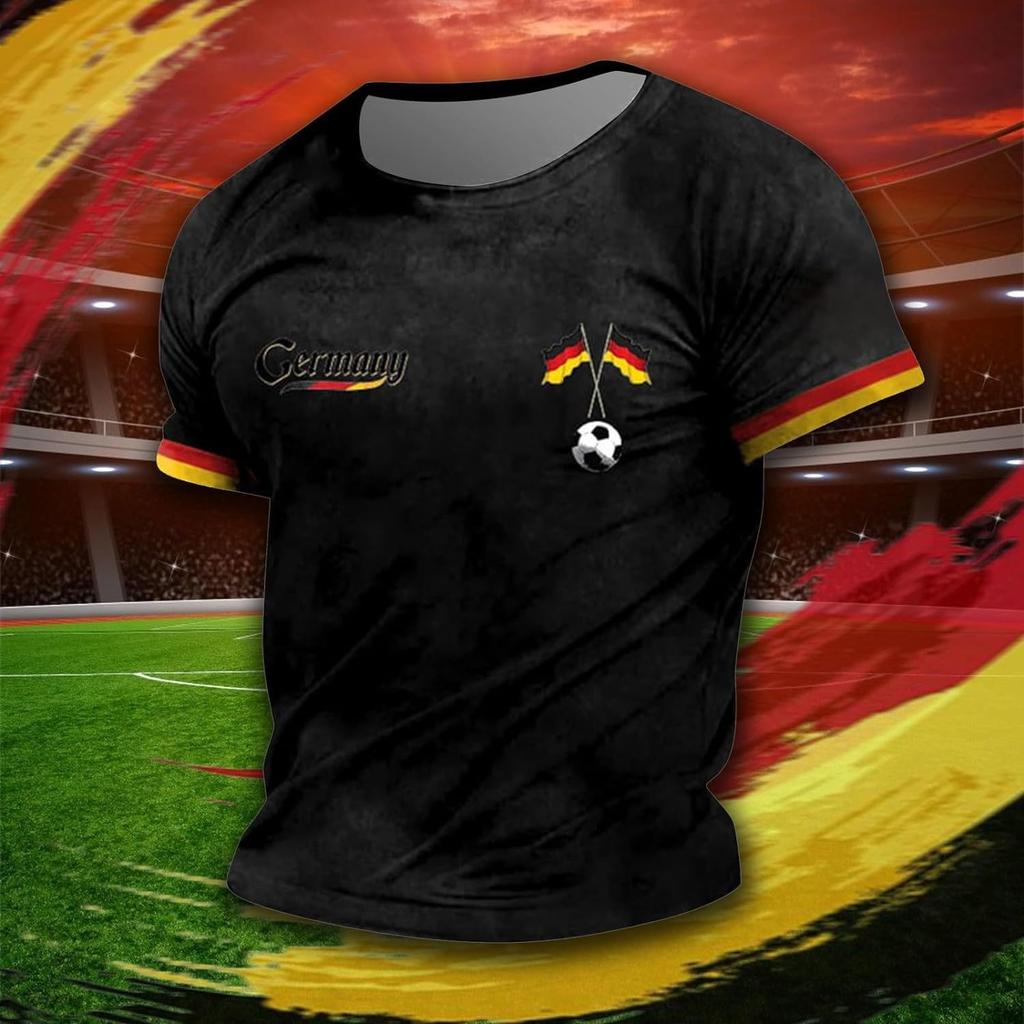 Men's Printed T-Shirt Men's Loose Casual Short Sleeve Top