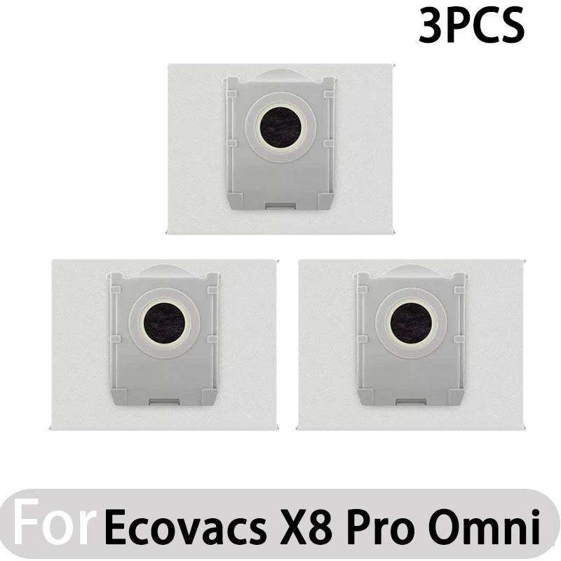 Compatible for Ecovacs X8 Pro Omni Accessories Main Side Brush Hepa Filter Rag Dust Bag Replacement Parts