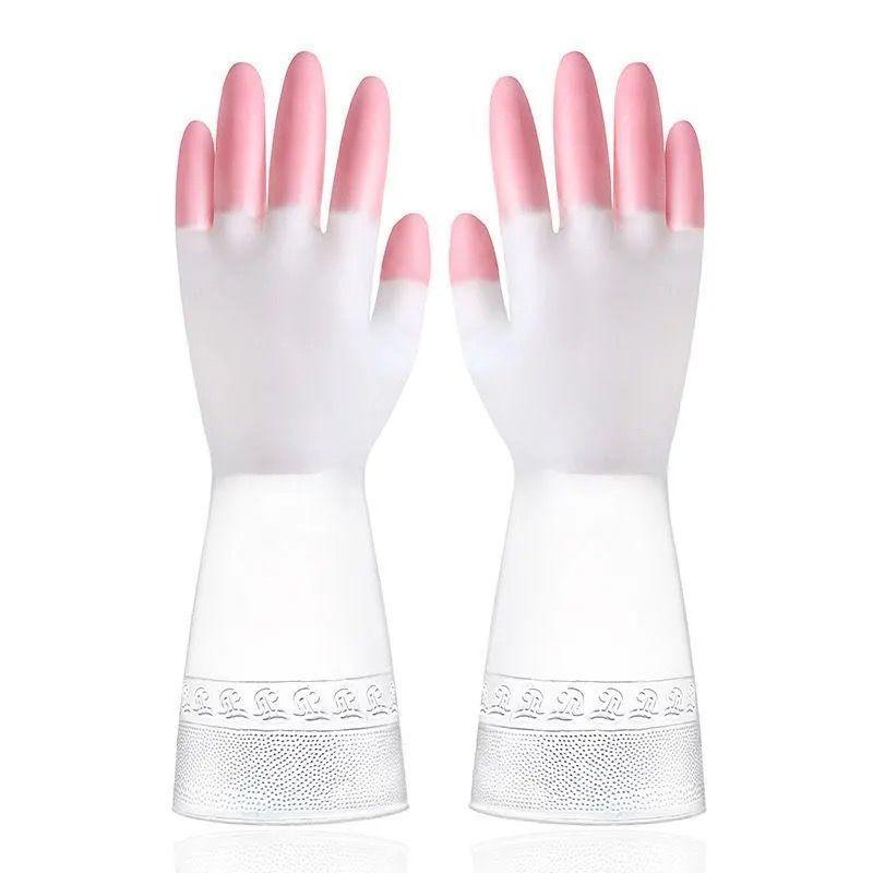 

1Pair Kitchen Dish washing Gloves Household Dish Washing Gloves Rubber Gloves Kitchen Cleaning Tools Bathroom Accessories L (1 Pair)