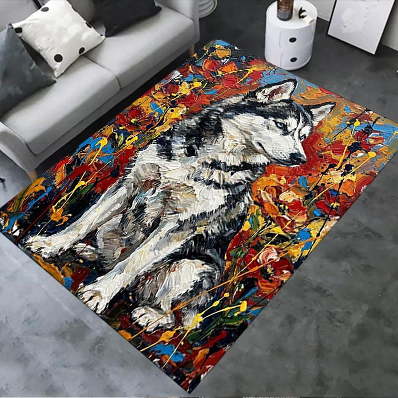 2025 New Husky Dog Carpet Rug for Living Room Bedroom Home Sofa Decoration,Kids play Non-slip Floor Mat67