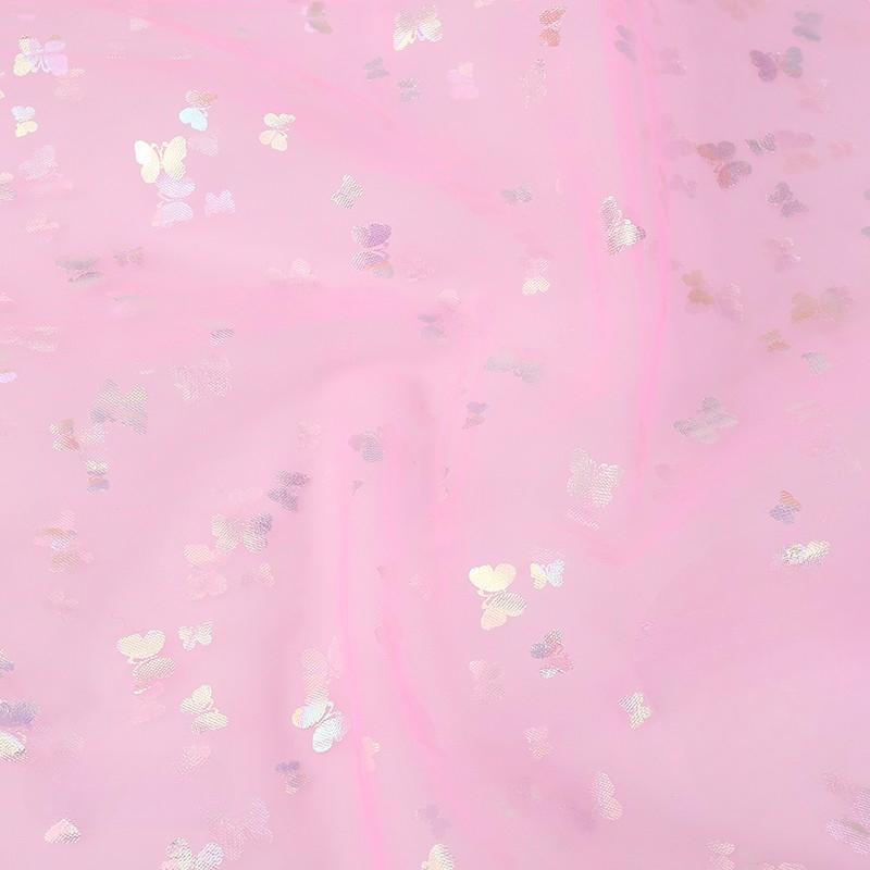 100x150cm Fancy Feather Butterfly Gauze Wedding Dress Shampooy Skirt Gauze Stage Costume Fabric Background Decorative Foil Gauze
