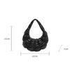Quilted Padded Crossbody Bag for Women Ruched Shoulder Cloud Bag PU Leather Half Moon Hobo Bag Bubbles Handbag Purses AVE
