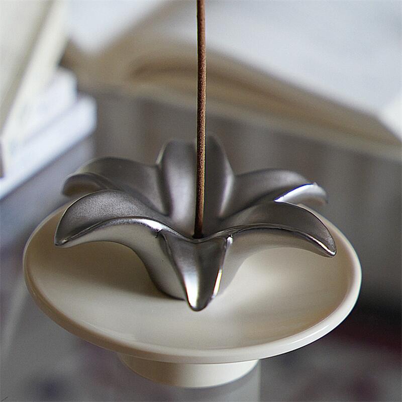 

Colourful Glass Incense holder ornaments value girl pink flower ins style glass incense holder
