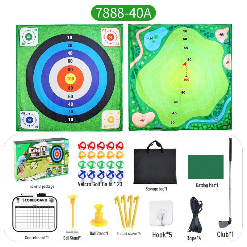 Children's Thickened Golf Mat Set: Indoor/Outdoor Play with Clubs
