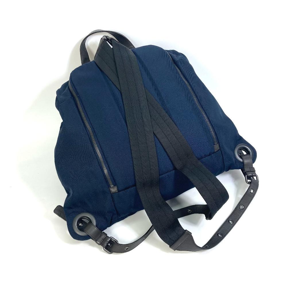 BOTTEGA VENETA 409595 Intrecciato Backpack Nylon / Leather Navy X Brown