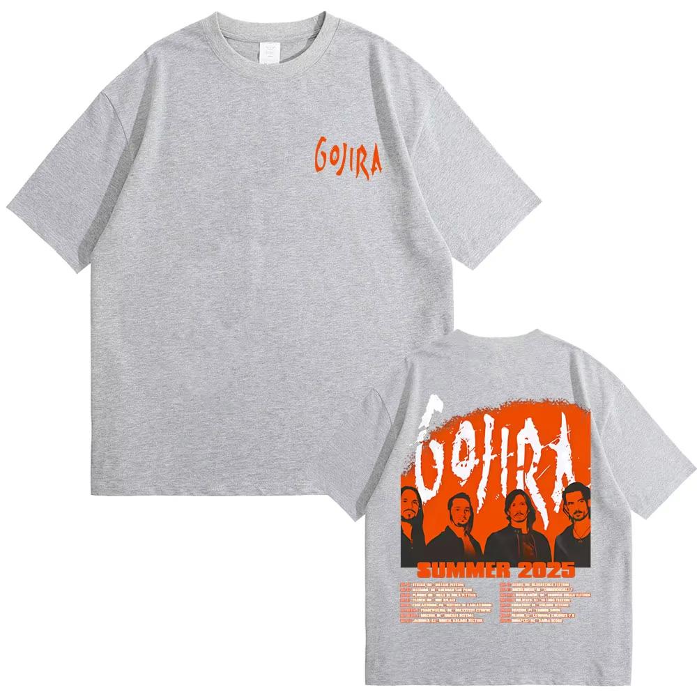 

Футболки с метал-группой Gojira Летний тур 2025 Мужские Женские Модные Винтажные Рок-футболки Мужская Хлопковая Футболка Оверсайз 90-е Уличная Одежда 4XL