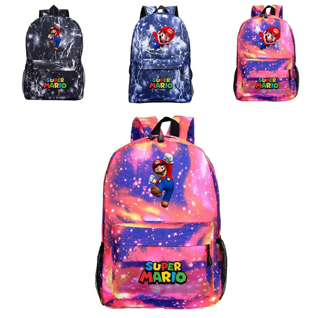Super Mario Backpack For Kids Large Capacity School Bag With Durable Material