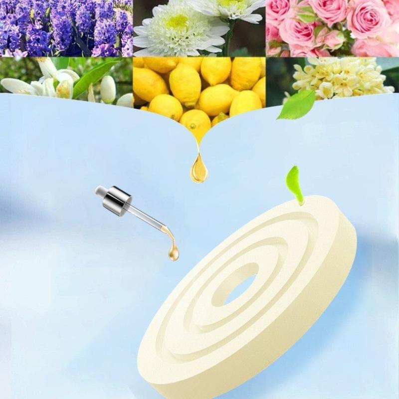 5Pcs Car Air Freshener Refill Round Car Air Vent Clip Fragrance Diffuser Replacement Pad Solid Perfume Fragrance Refill Tablets