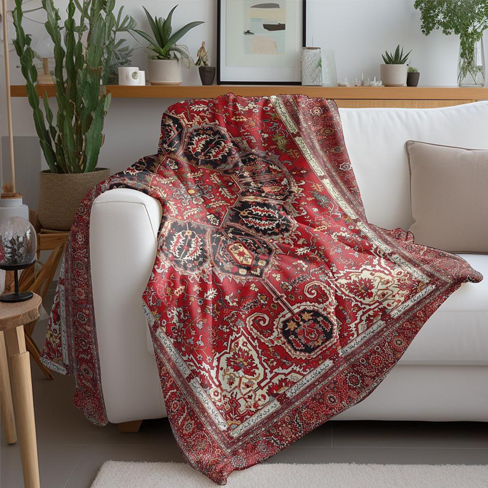 Luxuriöse Rote Paisley Seide Afghanische Decke Bett Sofa Dekorative Teppich Kissenbezug Heimdekoration Geschenk