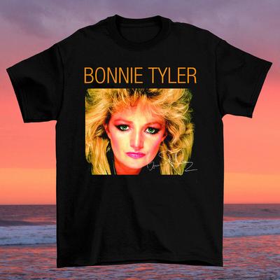 Camiseta de Firma Bonnie Tyler Manga Corta Algodón Negro Unisex S a 5XL CH212 Camiseta Unisex