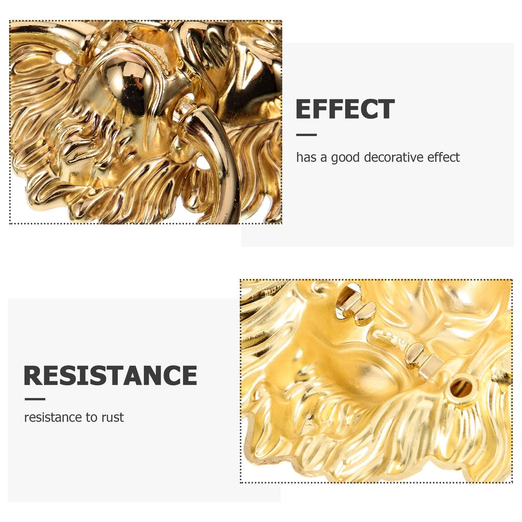 Leeuwenkop Trekgrepen Deurhandgrepen Goud Zinklegering Voordeur Klophamer Metalen Deurtrekkers Handgrepen Decoratie Hardware