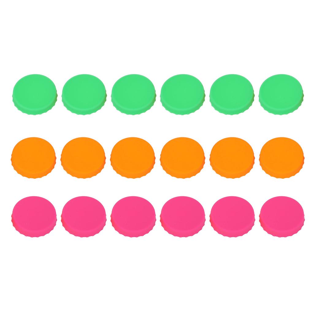 18pcs Can Lid Soft Multiple Colors Silicone Spill Proof Dust Proof Reusable Can Cover for 2.13 Inch Can
