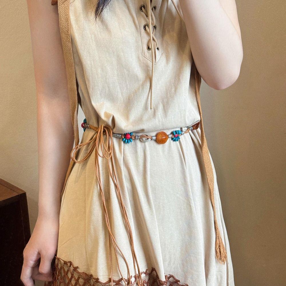 Woven Dress Waist Chain Jeans Decor Ethnic Style Braided Headband Vintage Bohemia Hair Band  Daily