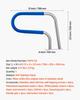 Pool Rail, 78.8 x 55.8 cm Pool Handrail, 100kg Load Capacity Heavy Duty 304 Stainless Steel Swimming Handrail, Detachable Nonslip Sleeve, Rich