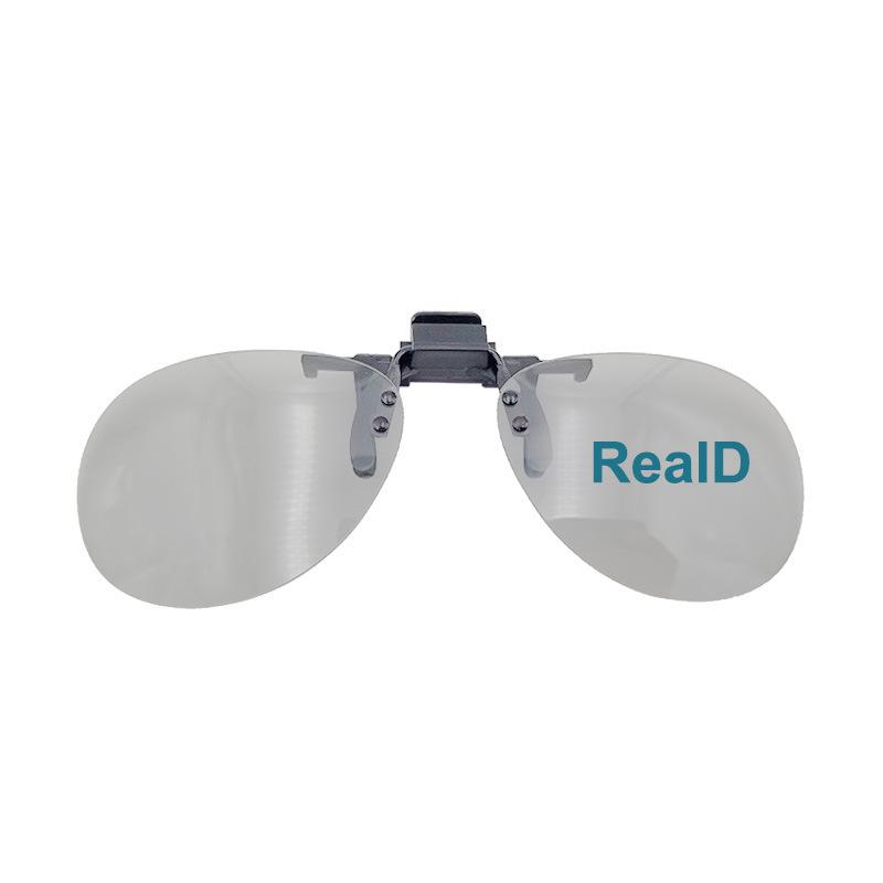Polygon Hanging Neck 3D Glasses: Round Style Aviator Clip-on for Myopia with Large Polarized Frame for Cinema Viewing.