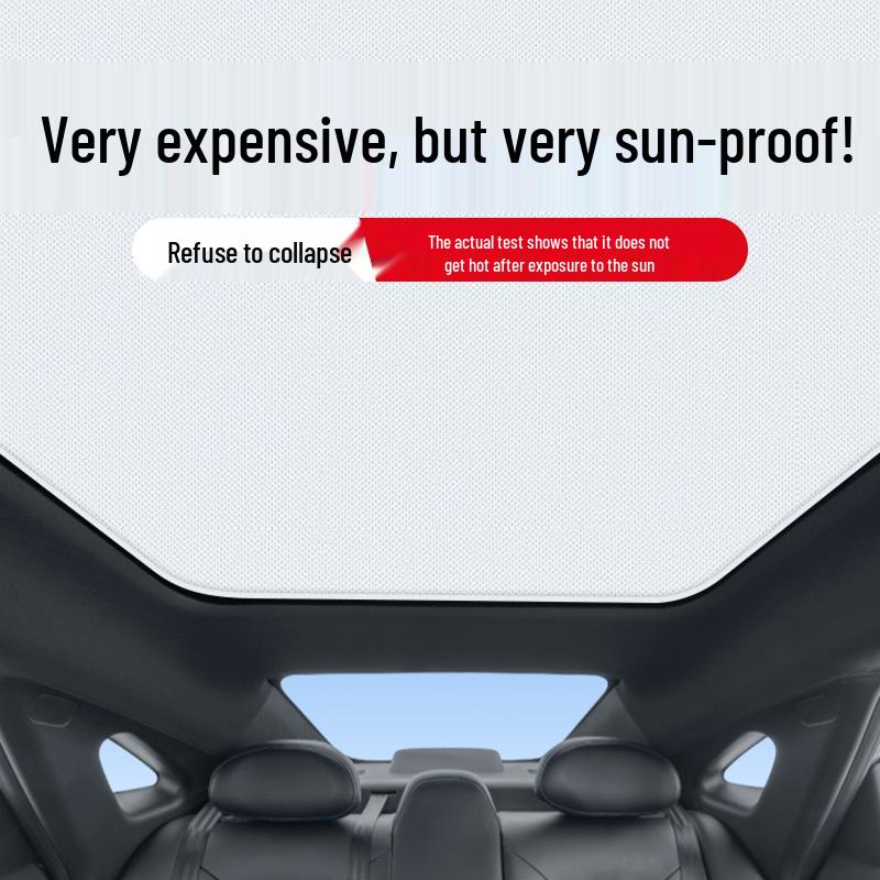 Fits 23-Model V09 Sunroof: Heat Insulation, UV Protection, Privacy, Opaque Sunshade.