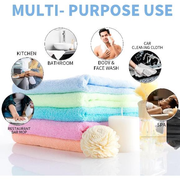 12 Pack Microfiber Coral Fleece Washcloths, Ultra Absorbent and Soft Face Towel, 12" X 11", Perfect Wash Cloths for Bathroom, Gym, Travel, Spa and