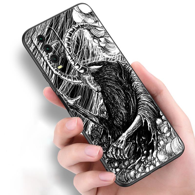 Pentagram 666 Demonic Satanic Silicone Phone Case For Xiaomi Redmi Note 11 10 9 8 Pro 11T 10T 10S 9S 8T 9 9A 9C 9T Black Cover