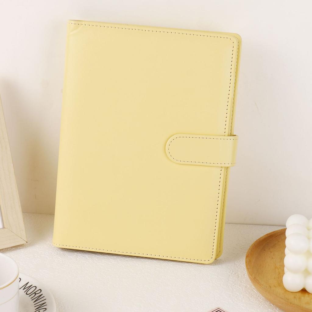 A5 Macaron Farbe PU Leder DIY Ordner Fotokarten Sammelbuch Tagebuch Agenda Planer DIY Einband Album Schreibwaren