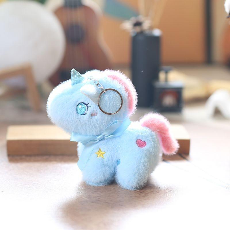 Cute Pony Unicorn Keychain Plush Doll Backpack Pendant Pp Stuffed Cotton