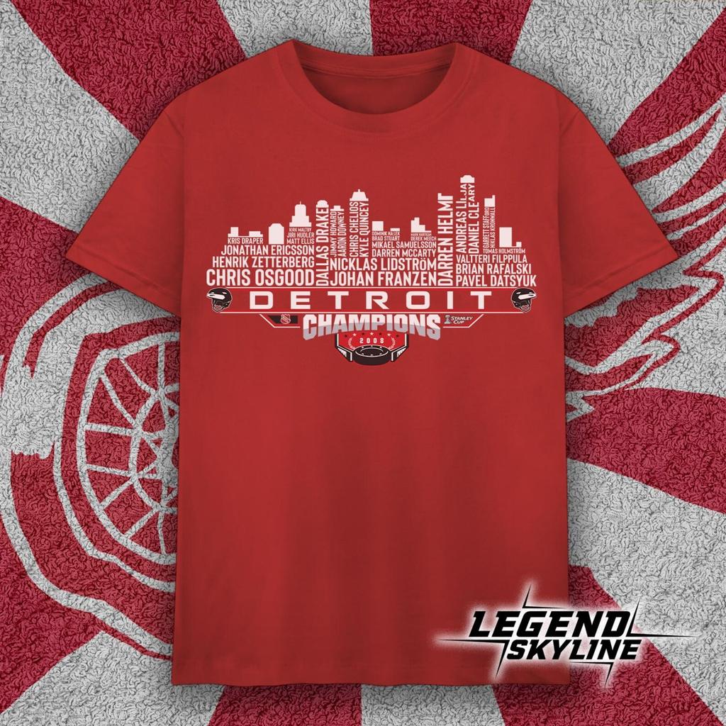 Detroit Dream Team Hockey Champions 2008, Detroit City Skyline Shirt and kids tshirt