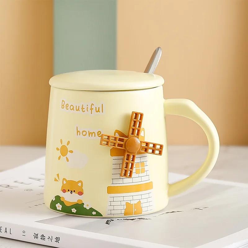 Creative 3-dimensional Windmill Mug Personalized Gifts Thermal Cups for Coffee Cup Cute Mugs Free Shipping Unusual Tea Cup Go