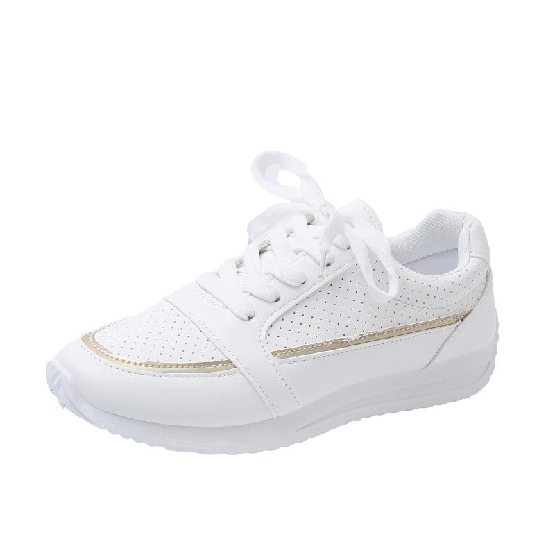 2025 summer new lace-up casual sports shoes soft-soled breathable little white shoes flat-soled versatile student shoes women's single shoes