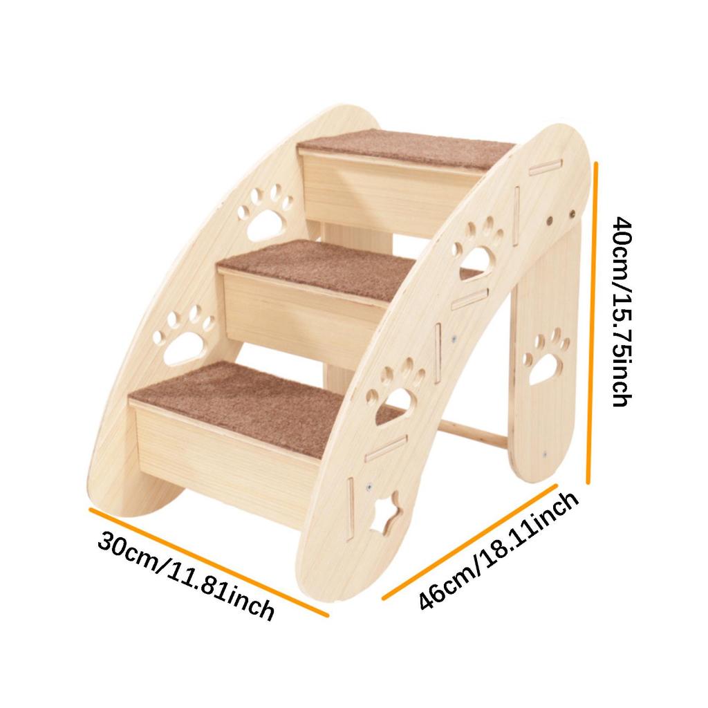 Stairs, Wooden Ramp Steps, Non-Slip, Easy Assembly, Compact Design, Suitable for Access