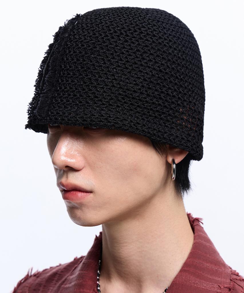 Aleseueseussi Denim Patched Rivet Beanie - Black