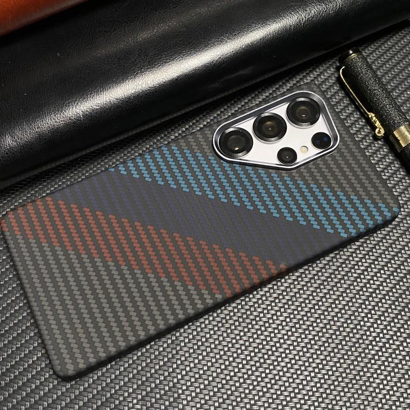 

Подходящий чехол для Samsung S25 Ultra с рисунком из углеродного волокна, Кевларовый, с магнитной присоской, S24 Ultra, Ощущение кожи, Светящийся, Премиальный чехол для телефона S23 Ultra