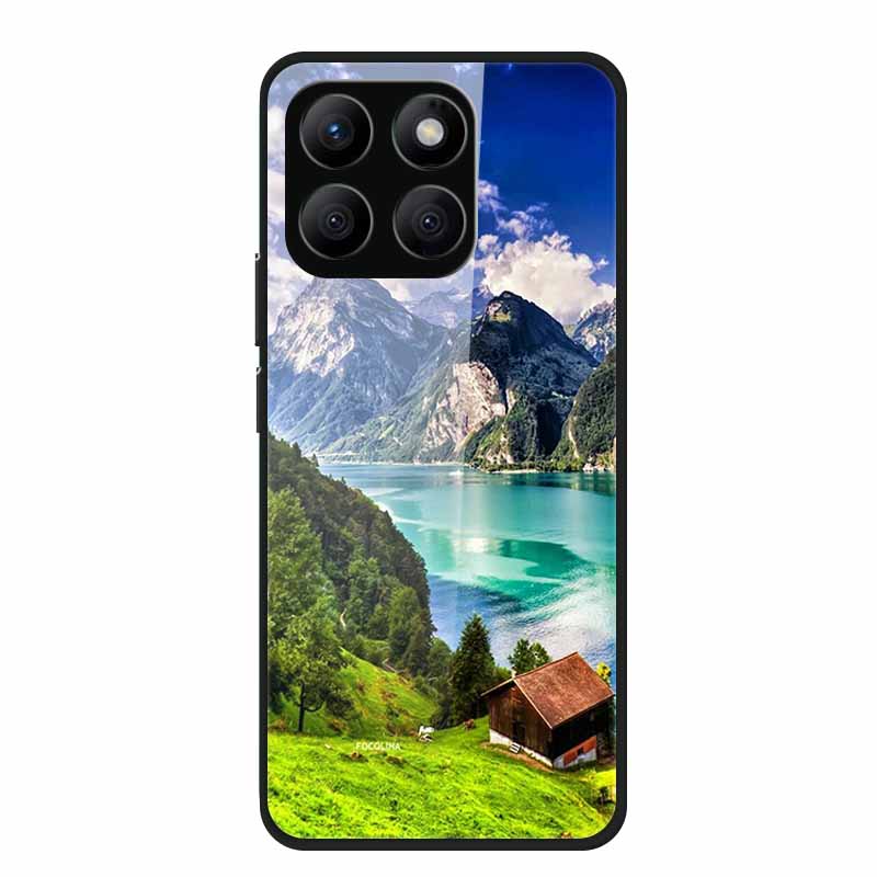 Glass Hard Back Cover For Honor X8C X8B X8 4G 5G Honor 400 Smart Phone Case Soft TPU Bumper Tempered Glass Case Coque Funda Capa