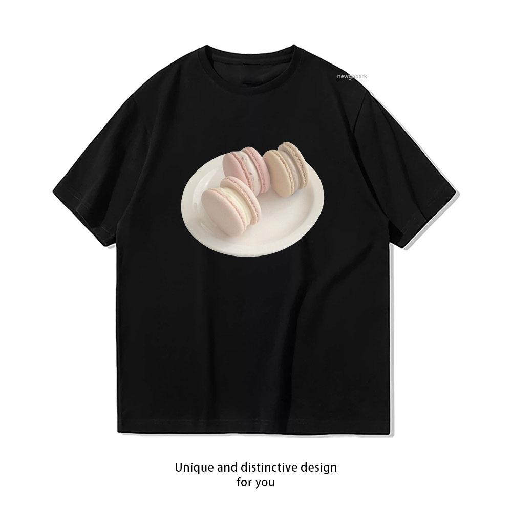 Coquette Pink Macaroons TShirt woUnisex Unisex Casual Cotton Printed T Shirts Adult Streetwear Camisetas Tops Tee Shortsleev