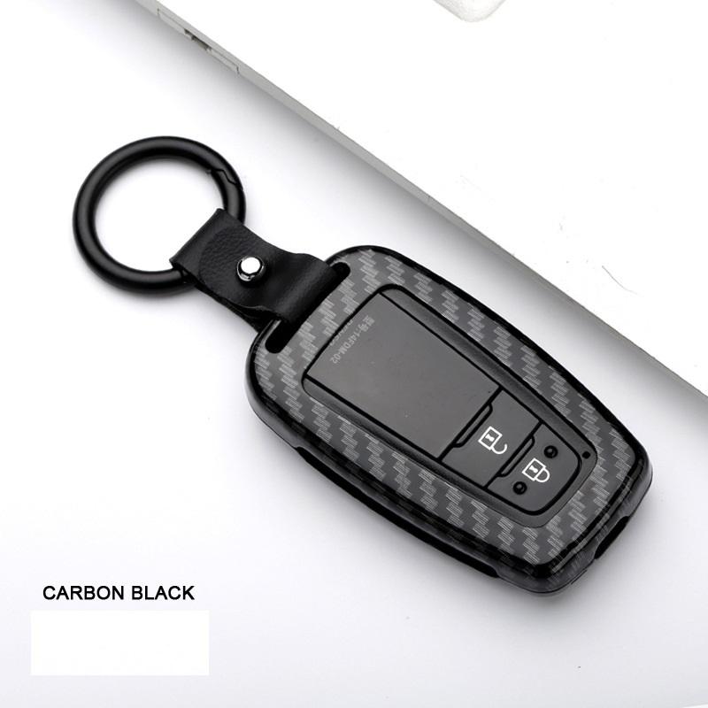Carbon Fiber Alloy Remote Car Key Cover Case For Toyota CHR C-HR Prado Prius Camry Corolla RAV4 2018 2019 2020 Accessories