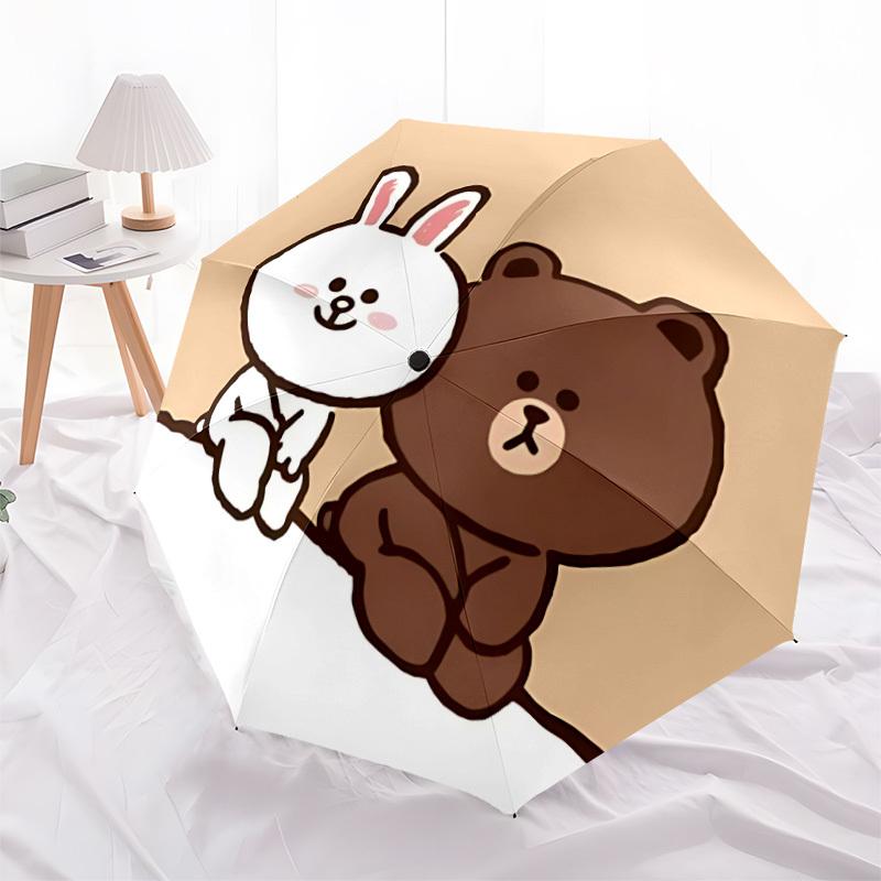 BROWN Bear CONY Automatic Folding Umbrella, Self-Opening/ Closing, Durable Windproof Travel Umbrella for Outdoor Adventures A0826032