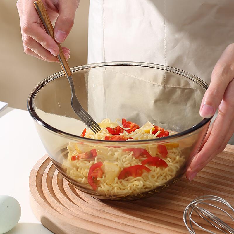 

Amber Glass Multi-Purpose Mixing & Salad Bowl
