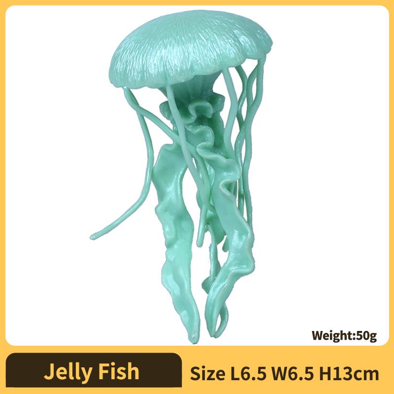 

Sea Life Jelly fish Figurine - Detailed 5 Polymer Material Miniature Figure - Fun Learning-Enhancing Play Plaything for Boys, Girls & Kids Ages 3+