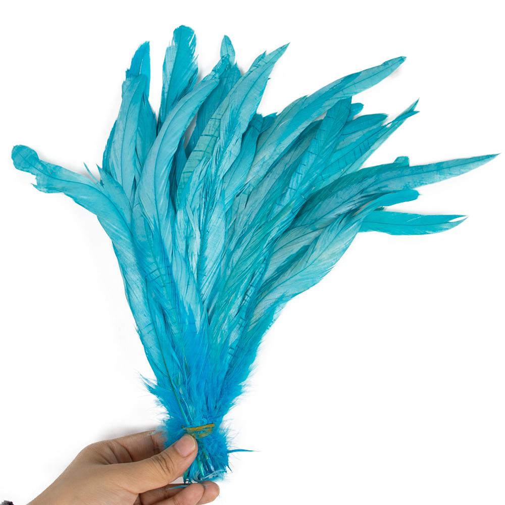 50/100 Stück 25-30cm Hahnenfeder Hochzeitsbasteln DIY Naturfeder Handarbeit Party Feder Karneval Kopfschmuck Dekoration
