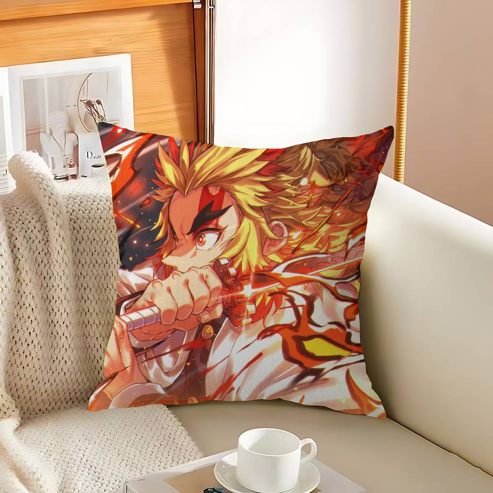 Anime Demon Slayer Kochou Shinobu Stitch Lucky Dragon Pillow Cover Sofa Cushion Cover Home Room Decoration Children Gift